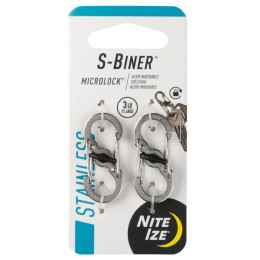 Karabiner bez matice Nite Ize S-Biner Microlock srebrena Stříbrná