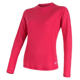 Ženska majica Sensor DF Merino wool dl.r. magenta