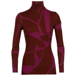 Ženska funkcionalna dukserica Icebreaker 250 Vertex LS Half Zip Fractured Landscapes crvena