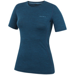Ženska majica MOOA MerinoSilk 160 short plava lagoon blue melange