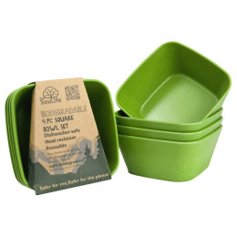 Zdjelica EcoSouLife 4pc. Square Bowl Set zelena