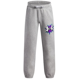 Dječje hlače Under Armour UA B Rival FLC Graphics Jgr Mod Gray Light Heather siva/bijela Mod Gray Light Heather / / White