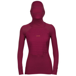 Ženska funkcionalna dukserica Icebreaker ZoneKnit™ Insulated LS Hoodie ružičasta