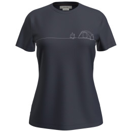 Ženska funkcionalna majica Icebreaker W Mer 150 Tech Lite SS Tee Single Line C tamno plava Midnight Navy