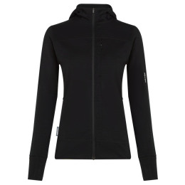Ženska funkcionalna dukserica Icebreaker W M 300 Descender LS Zip Hoodie crna Black