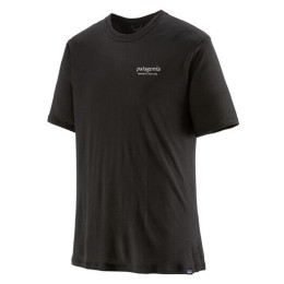 Muška majica Patagonia M's Cap Cool Merino Blend Graphic Shirt crna Heritage Header: Black