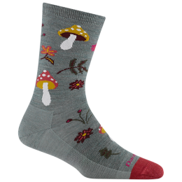 Ženske čarape Darn Tough Shroom Bloom Crew Lightweight siva seafoam