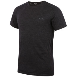 Muška majica MOOA MerinoSilk 160 short crna black melange