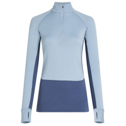 Ženska funkcionalna majica Icebreaker Wom Mer 260 ZoneKnit LS Half Zip plava/siva Dawn/Zincblu/Cb