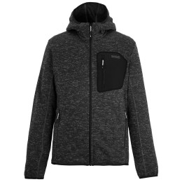 Muške funkcionalne majice dugih rukava Regatta Hooded Newhill crna Ash