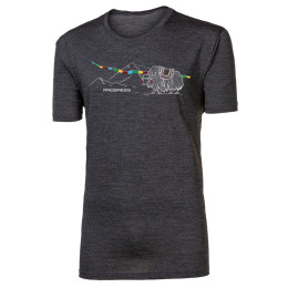 Muške funkcionalne majice Progress Hrutur Yak siva šedý melír