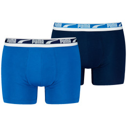 Muške bokserice Puma Everyday Multi Logo Boxers 2P plava / svijetloplava Blue Combo