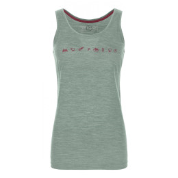 Ženska majica bez rukava Ortovox 120 Cool Tec Icons Top W zelena GreenForrestBlend