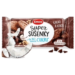 Hrana na putovanju Emco Super keksići – Kakao i kokos 60 g
