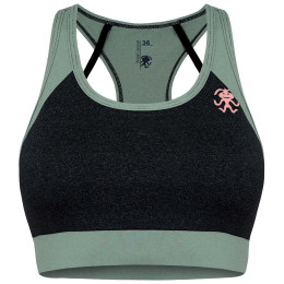 Sportski grudnjak Rafiki Corona crna/zelena GraniteGreen