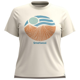 Ženska majica Smartwool Horizon View Short Sleeve Graphic Tee bež almond