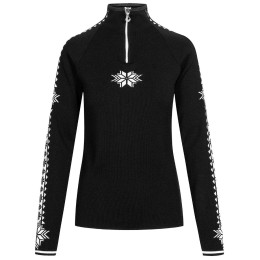 Ženski džemer Dale of Norway Geilo Fem Sweater crna/bijela Black Offwhite
