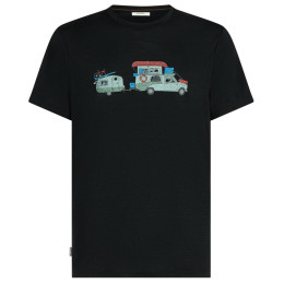 Muška majica Icebreaker Men Merino 150 Tech Lite SS Tee Transportage crna Black