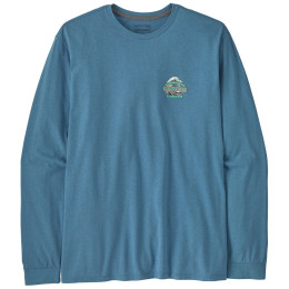 Muška majica Patagonia Long-Sleeved Great Waves Responsibili-Tee plava Shore Blue