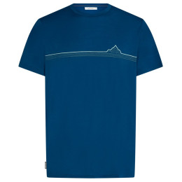 Muška majica Icebreaker Men Merino 150 Tech Lite SS Tee Range Stripes plava Atlantis