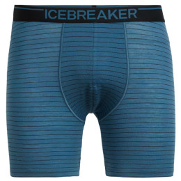 Muške bokserice Icebreaker Mens Anatomica Long Boxers plava Thunder/Black/Stripe