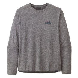 Muška majica Patagonia M's L/S Cap Cool Daily Graphic Shirt siva '73 Skyline: Feather Grey