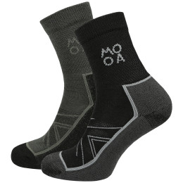 Čarape MOOA Merino Adventure 2-pack različite varijante boja Mix 2 (black,green)