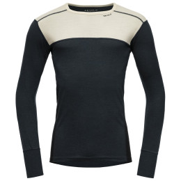 Muške funkcionalne majice Devold Lauparen Merino 190 Shirt Man crna/bijela RAW WHITE/INK/BLACK