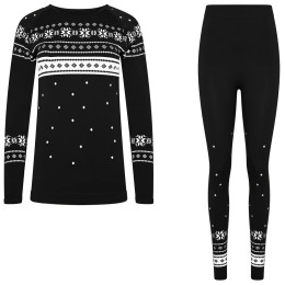 Žensko termo rublje Dare 2b In Demand B/L Set crna Black/White (8K4)
