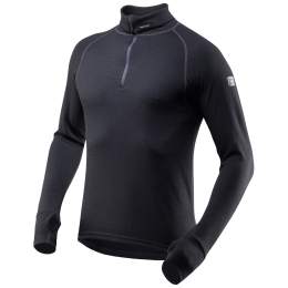 Muška rolka Devold Expedition Man Zip Neck crna