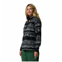 Ženska dukserica Columbia Benton Springs™ Printed Half Snap crna Black Deschutes Days