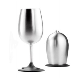 Čaša GSI Outdoors Glacier Stainless Nesting Wine srebrena