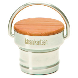 Zamjenski čep Klean Kanteen Bamboo Cap srebrena BrushedStainless