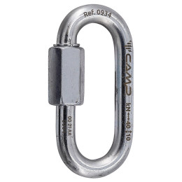 Karabiner s maticom Camp Oval Quick Link 8mm srebrena