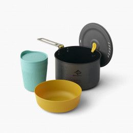 Set posuđa Sea to Summit Frontier UL One Pot Cook Set 1P 3 Piece 2L siva/plava