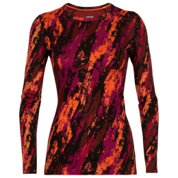 Ženska termo majica Icebreaker 250 Vertex LS Crewe Sedimentary crvena/crna