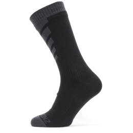 Vodootporne čarape SealSkinz WP Warm Weather Mid crna/siva Black/Grey