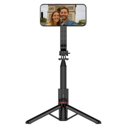 Selfie štap Swissten Bluetooth selfie stick MagSafe Tripod crna