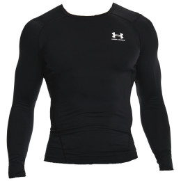 Muške funkcionalne majice Under Armour HG Armour Comp LS crna Black//White