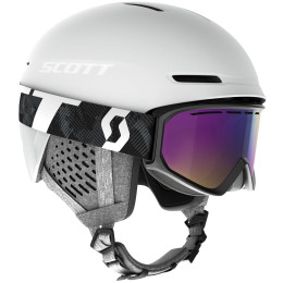 Skijaški komplet Scott Combo Helmet Track Goggle Fact bijela White