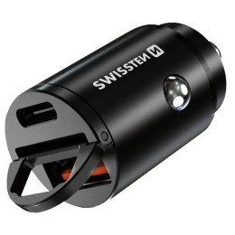 Auto adapter Swissten Car Charger 30W crna Black