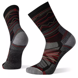 Čarape Smartwool Hike Light Cushion Mountain Range Pattern Crew Socks crna