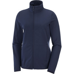 Ženska dukserica Salomon Outrack Full Zip Midlayer W tamno plava Nightish