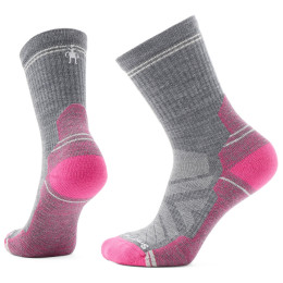 Ženske čarape Smartwool W Hike Light Cushion Crew siva/ružičasta power pink