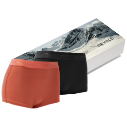 Ženske funkcionalne bokserice Devold Breeze Merino 150 Hipster Wmn 2Pk narančasta/crna Black/Coral