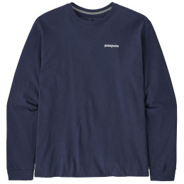 Muška majica Patagonia P-6 Logo Responsibili Tee LS tamno plava Classic Navy