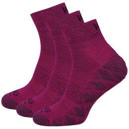 Čarape Warg Endurance Merino Mid 3-pack Ljubičasta Fuchsia