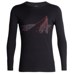 Muška majica Icebreaker Mens 200 Oasis Deluxe Raglan LS Crewe La Meije