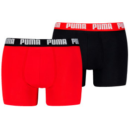 Muške bokserice Puma Everyday Basic Boxer 2P crvena/crna red / black