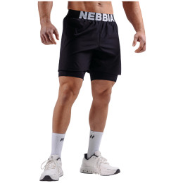 Muške kratke hlače Nebbia Double-Layer Training Shorts Primal crna BLACK